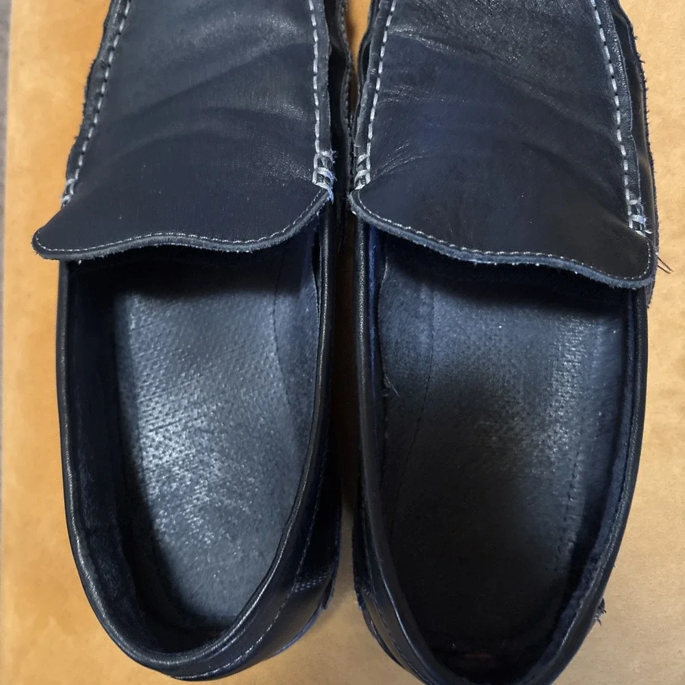 ALDO Men's Sz 9 Or 42 Leather Loafer Shoes Black‎